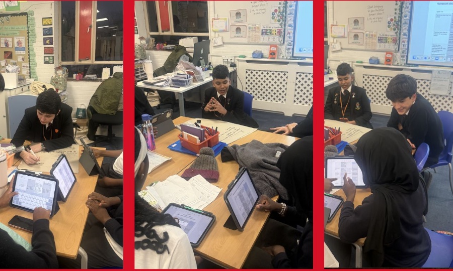 WPSFB students at heronsgate primary school interacting with their students 